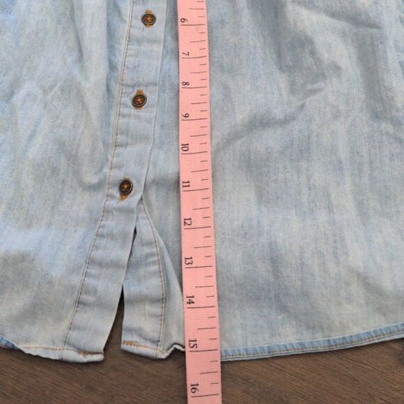 L.A. Hearts Denim Chambray Button Front Skirt Medium - Picture 8 of 8